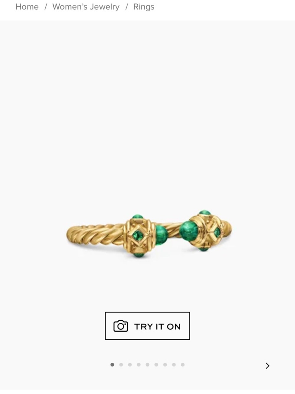 ISO David Yurman Renaissance Ring gold & emerald